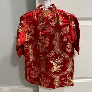 Lunar New Year Chinese Vietnamese Tet Traditional Kids Ao Dai Size 4